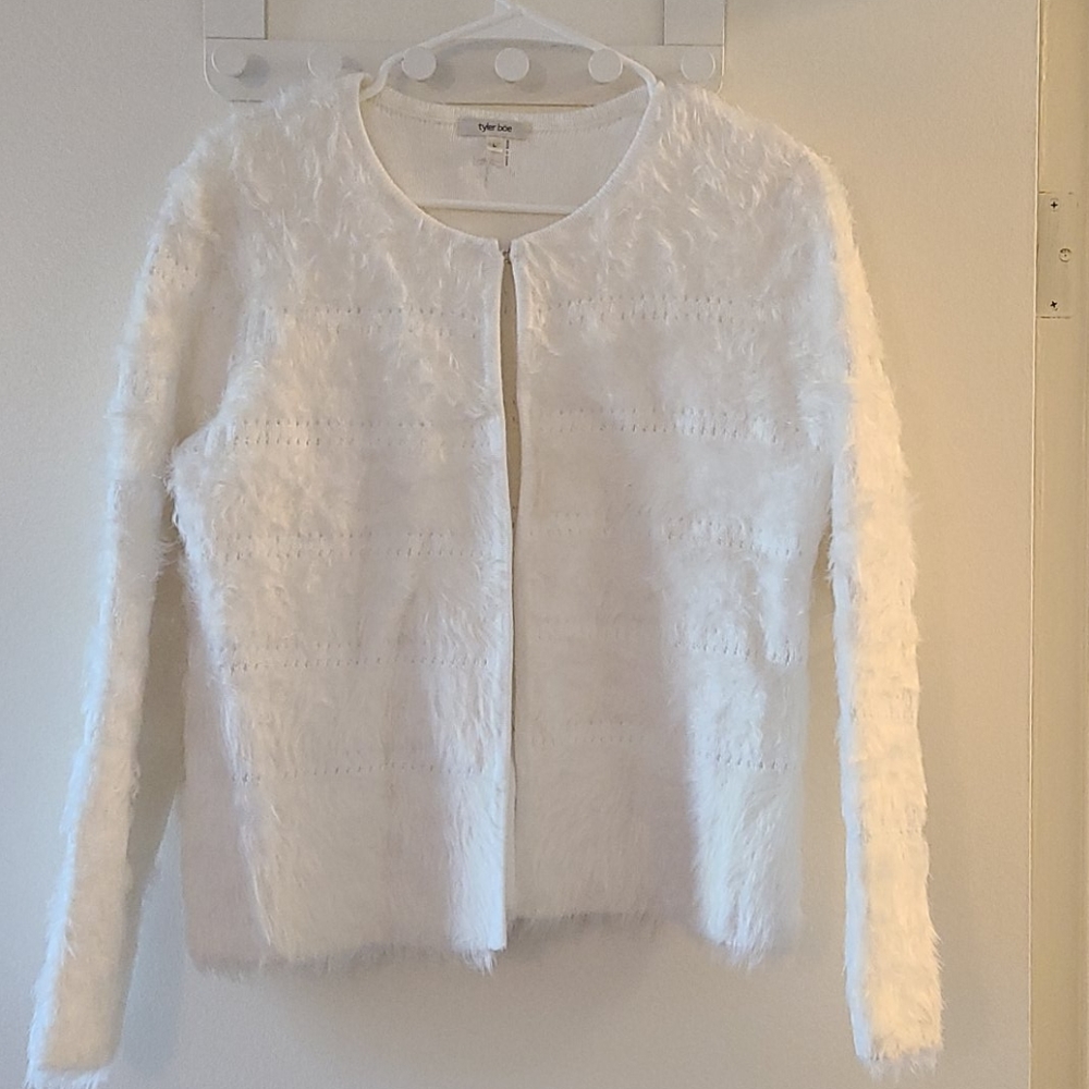 White cardigan